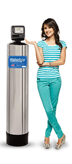 A smiling woman shows off the Waterboy 948 SXT