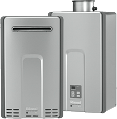 Product images of gray home water heaters from Superior Water